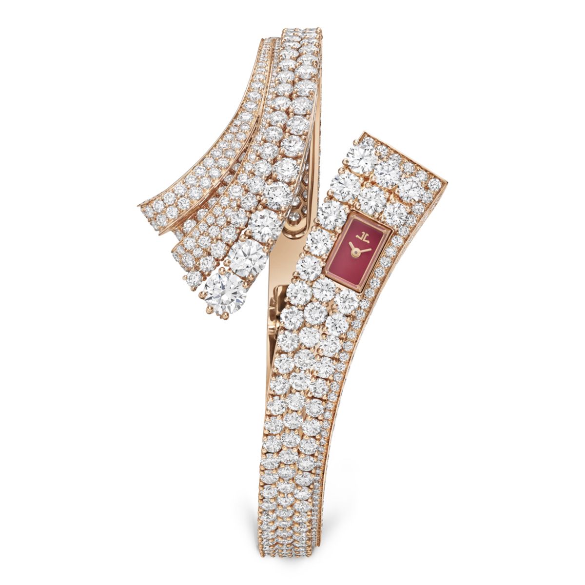 ‘칼리버 101’을 탑재한 예거 르쿨트르 하이주얼리 워치 ‘101 뱅글’.