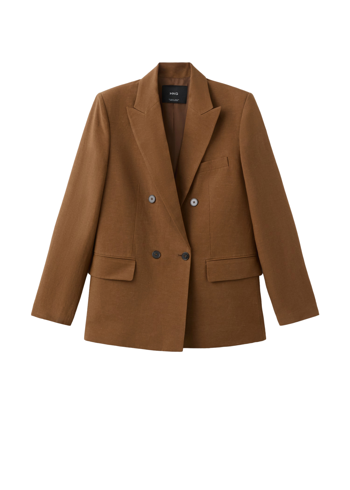 더블브레스티드 리넨 수트 블레이저