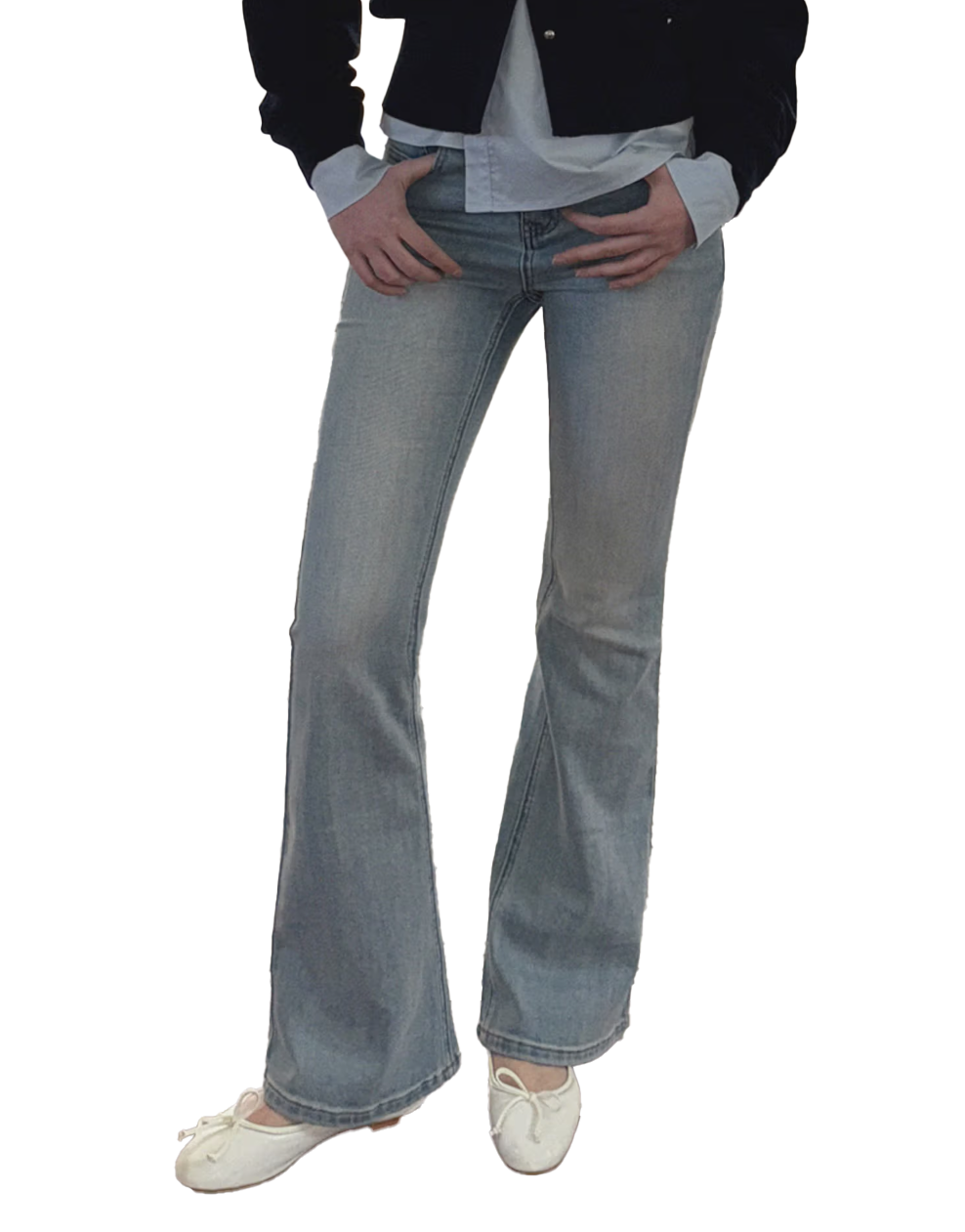 키샤 빈티지 워싱 부츠컷 데님