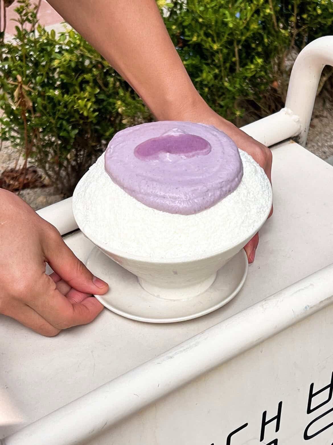 '기댈빙' 우베 빙수 / @gd__bing