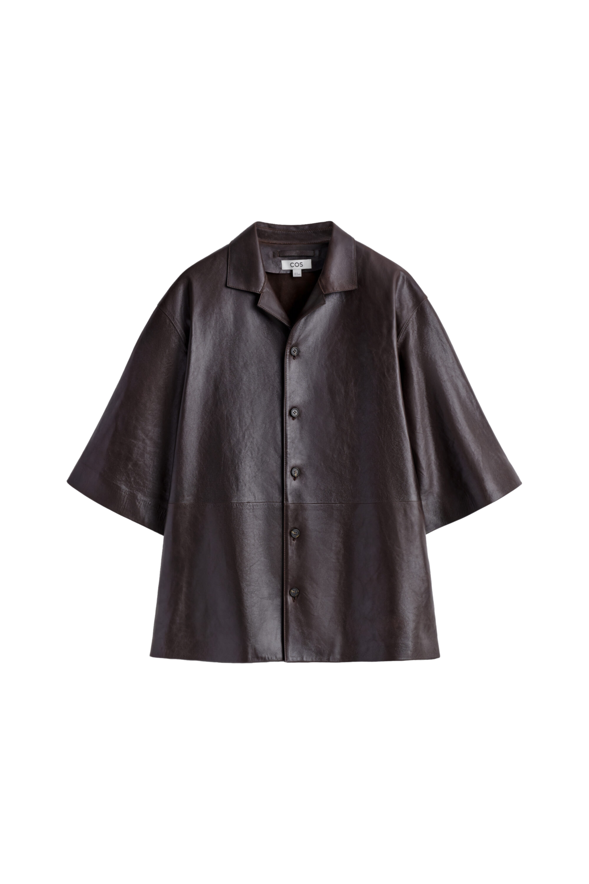 텍스처드 레더 셔츠