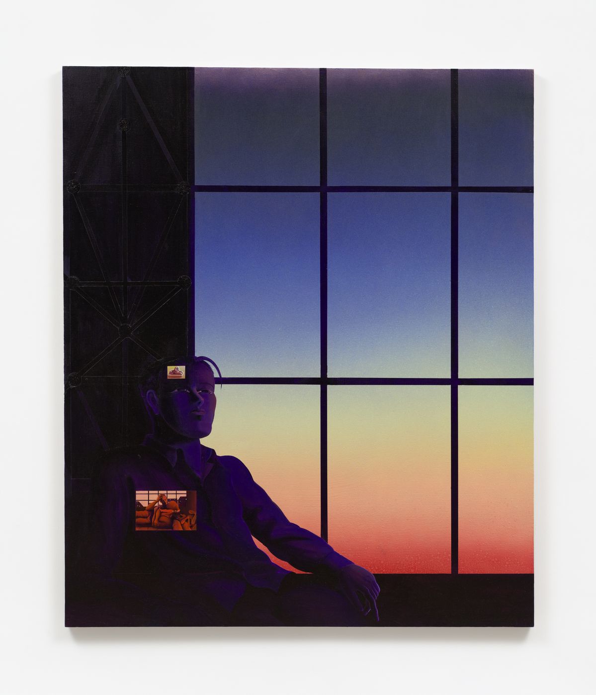 Jonny Negron, Ich Ruf Zu Dir, Herr Jesu Christ, 2024, Acrylic on linen, 163 x 137.4 x 3.5 cm