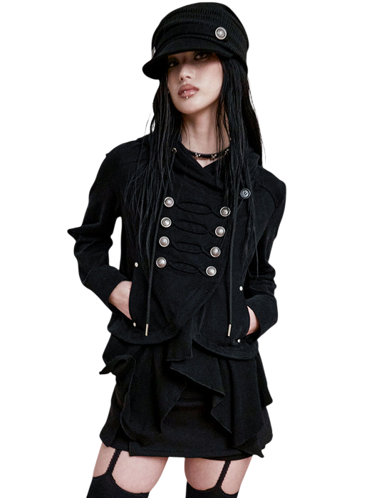 레이어드 나폴레옹 후드 재킷