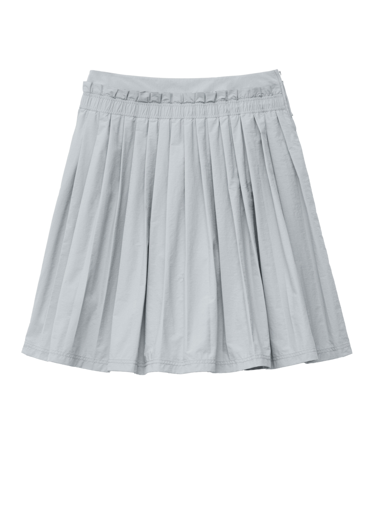 플리츠 미디 스커트
