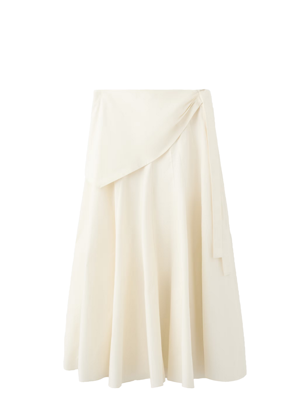스카프 디테일 A라인 스커트