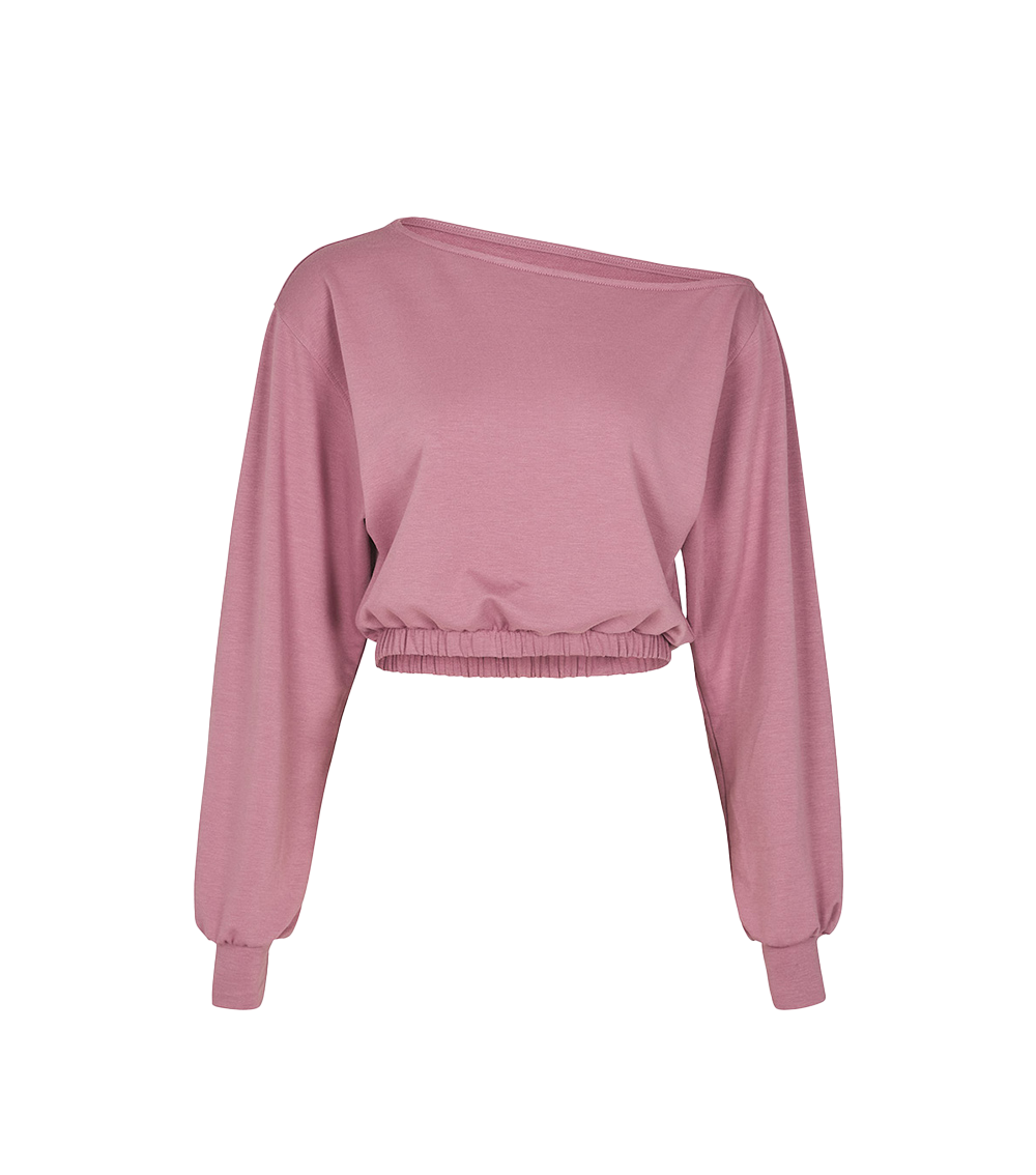 ONE SHOULDER OVER CROPPED TOP