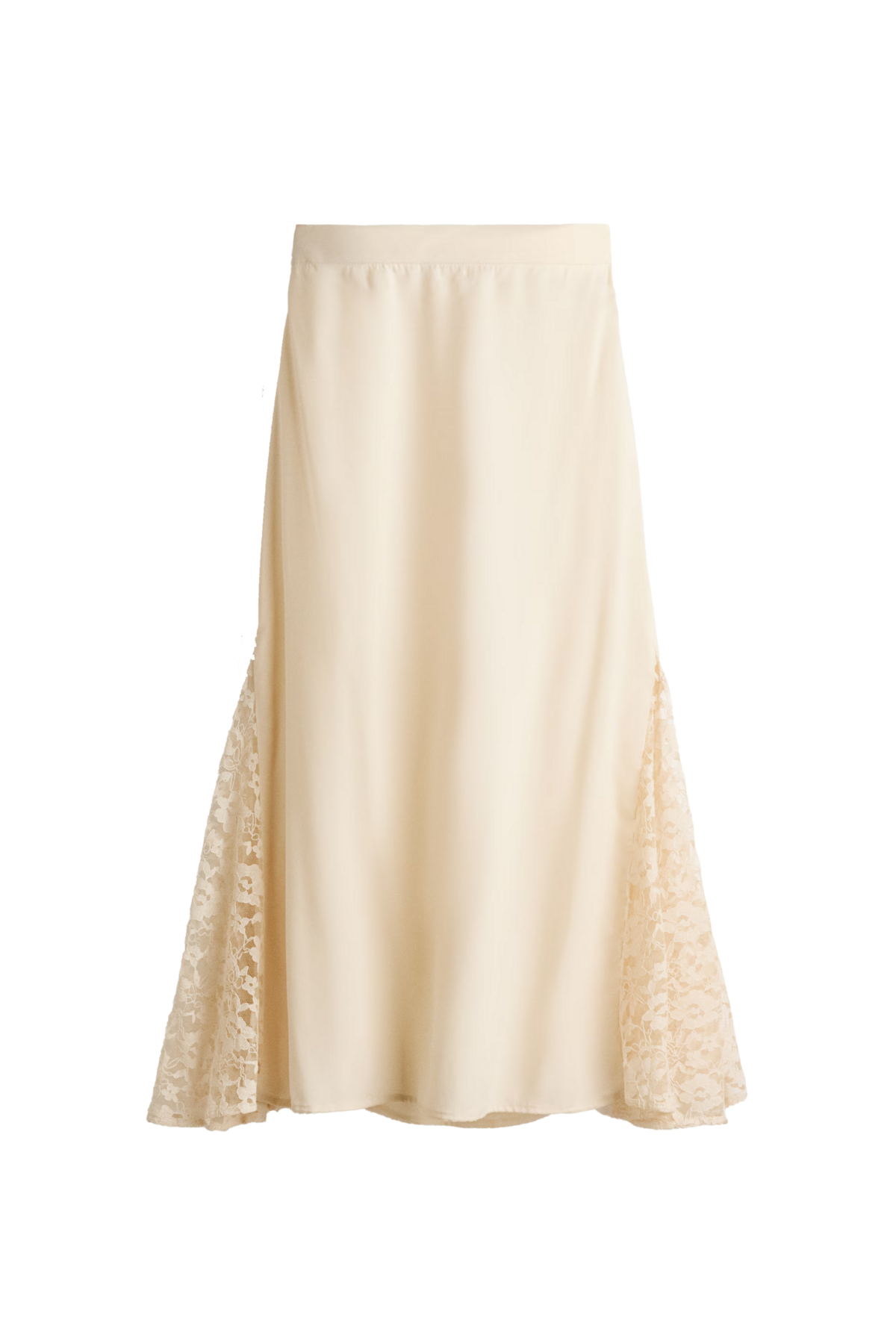 레이스 디테일 비스코스 스커트