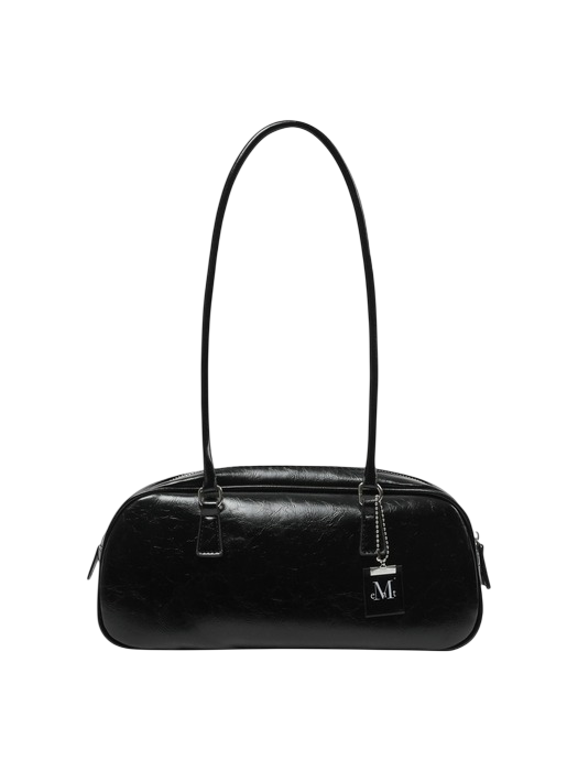 로마 크랙 키링 레더 숄더 볼링 백