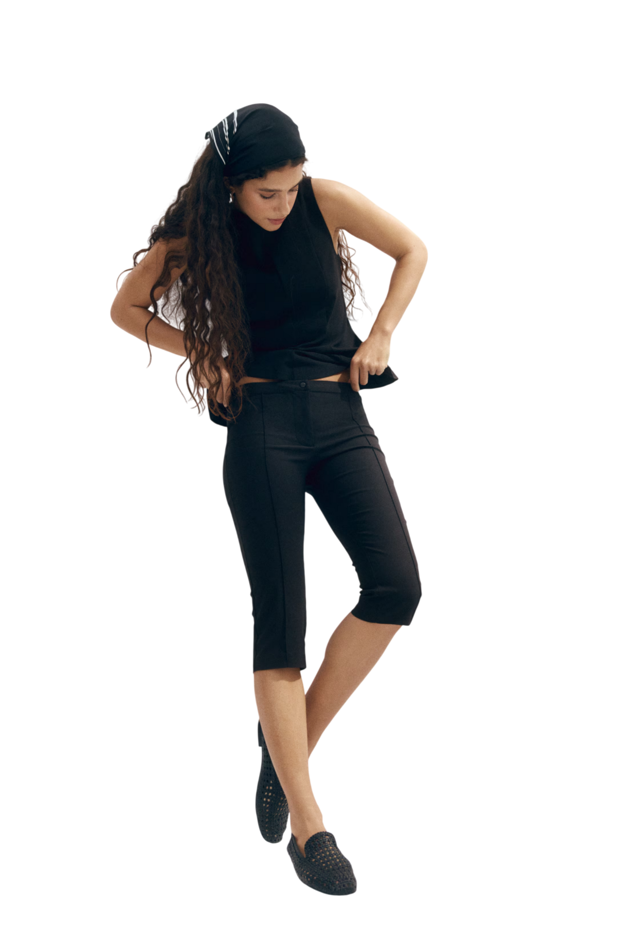 크리스 레그 카프리 팬츠