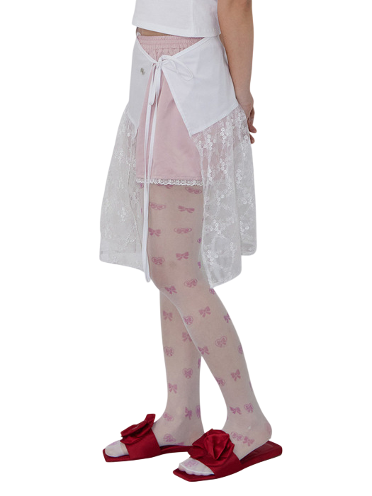 핑크 리본 픽셀 타이즈