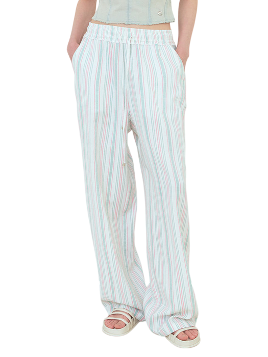 스트라이프 밴딩 팬츠