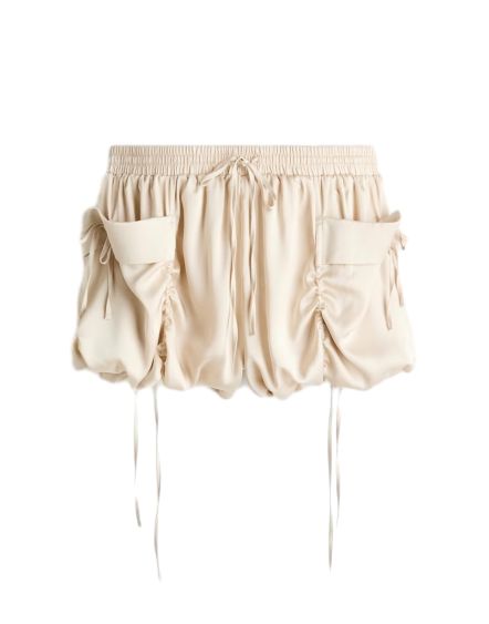 새틴 카고 팬츠