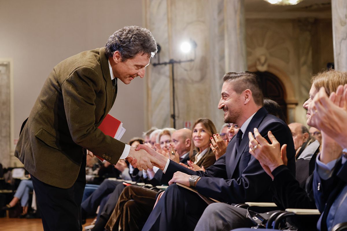 Matteo Morbidi, Managing Director of Fondazione Bvlgari with Pietrangelo Buttafuoco, President of the Venice Biennale. 