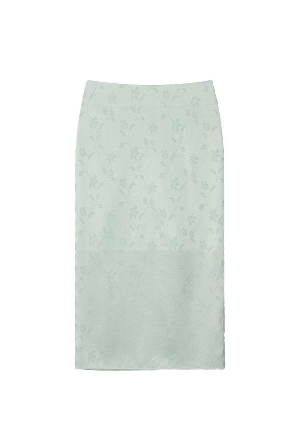 Flower Silky Midi Skirt