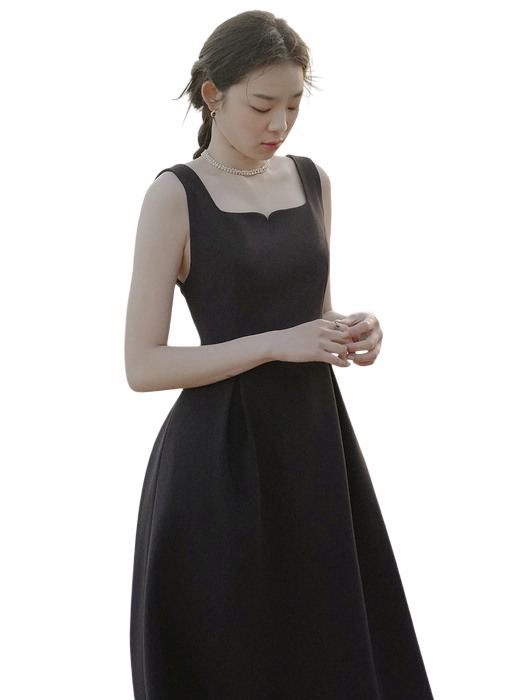 로즈 바인 롱 뷔스티에 드레스