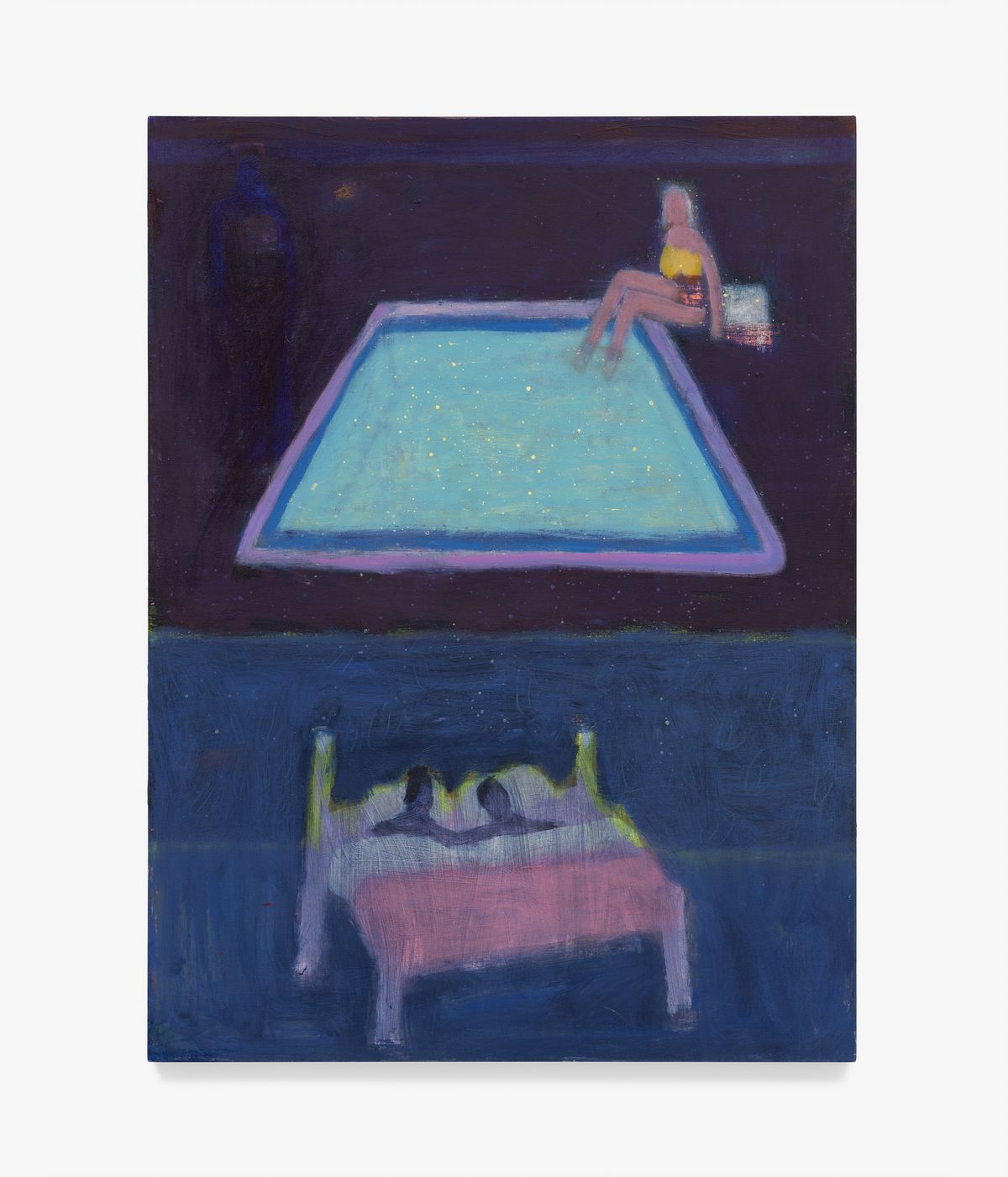 캐서린 브래드포드, Sleep and Pool Swimmer, 2024, 캔버스에 아크릴릭, 122.3 x 91.4 cm