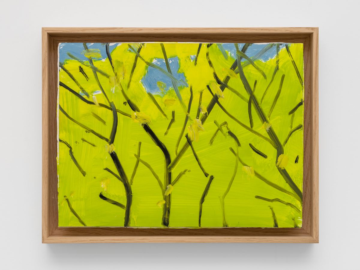 알렉스 카츠 나무를 위한 연구 2025 보드에 유채 22.9 x 30.5 cm 타데우스 로팍 갤러리, 런던 • 파리 • 잘츠부르크 • 밀라노 • 서울 제공 © Alex Katz / ARS, New York 2026 사진: 전병철
