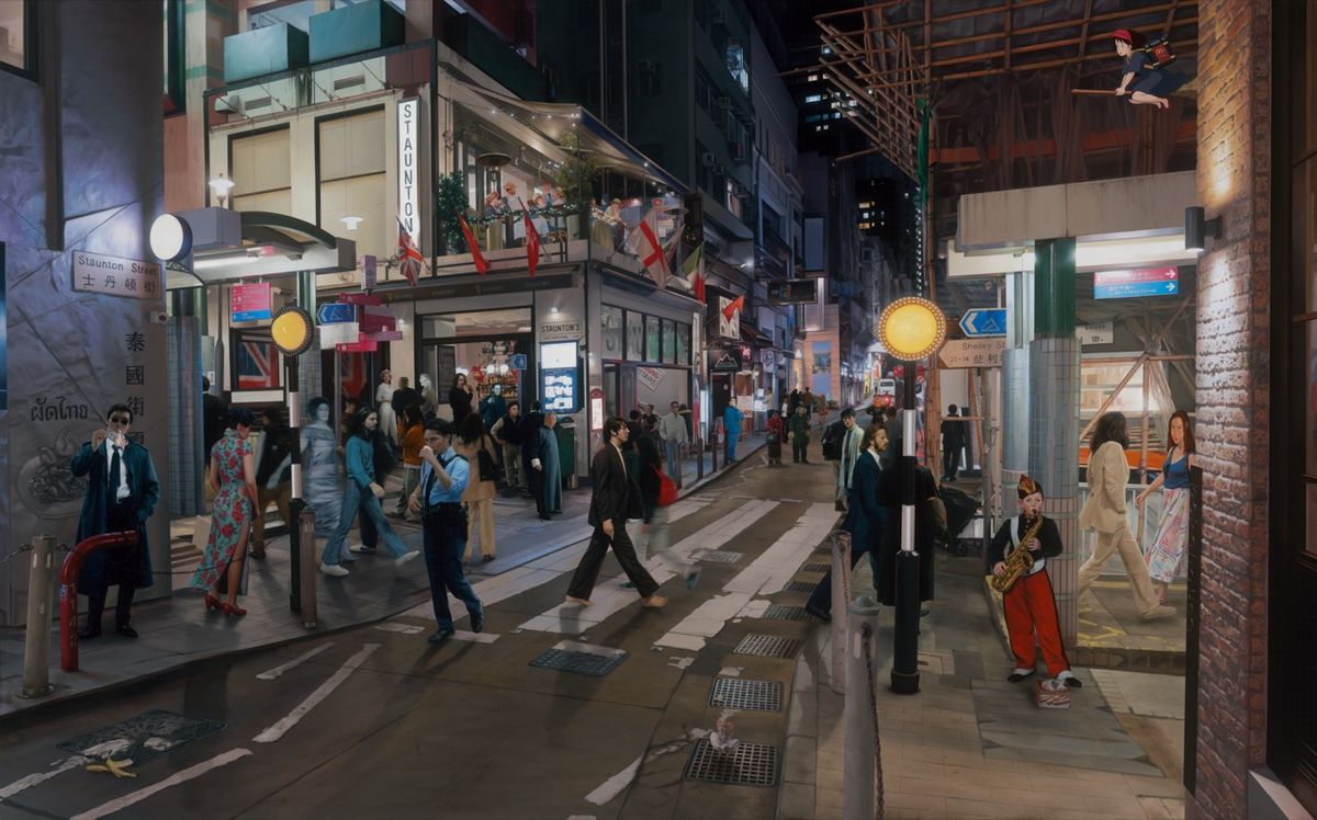 권능 Kwon Neung, The Night Borrowed from Eternity, 2026, oil on canvas, 94 x 150 cm
