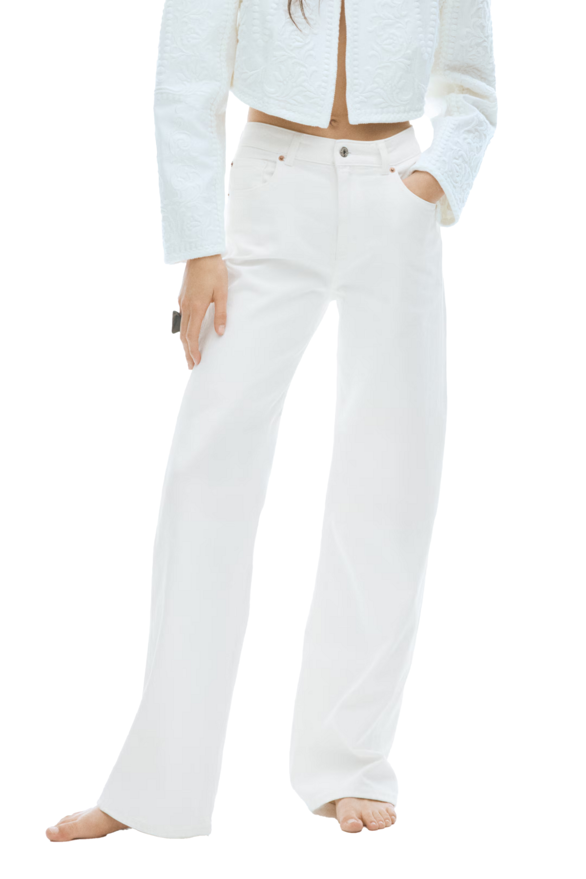 하이웨이스트 와이드 진