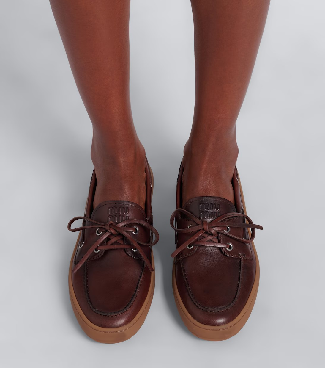 Leather boat shoes