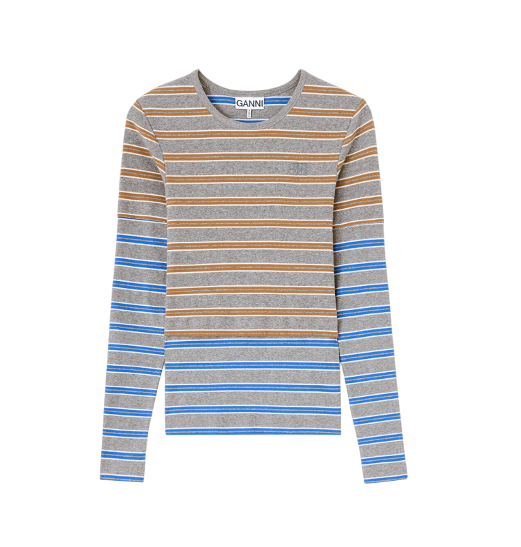 Long-sleeve Top in Double Stripe
