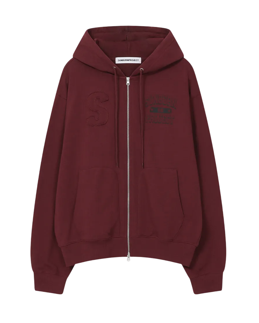 S LOGO PATCH HOODIE ZIP-UP