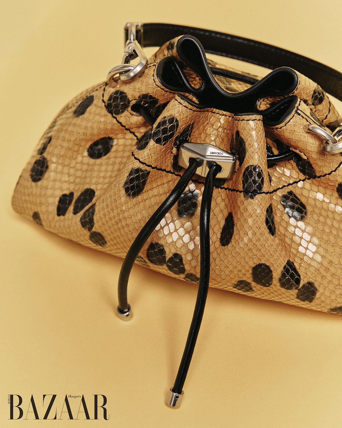 파이톤 버킷 백은 2백23만원 Jimmy Choo.