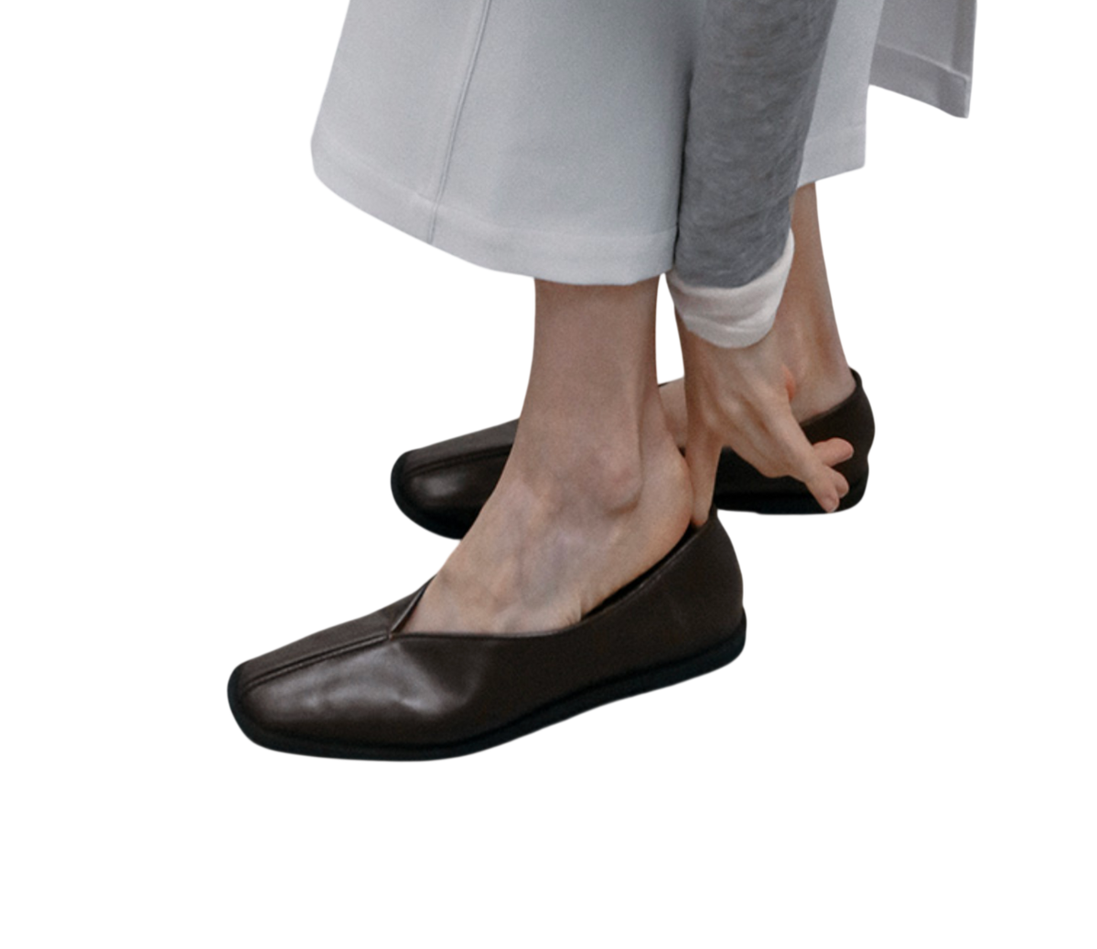 ODE V-Cut Flats_dark brown
