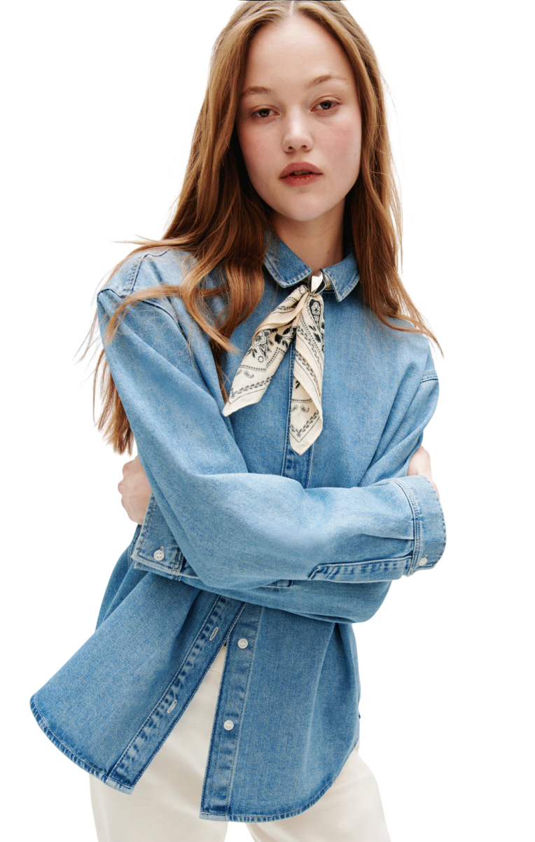 오버사이즈 데님 셔츠