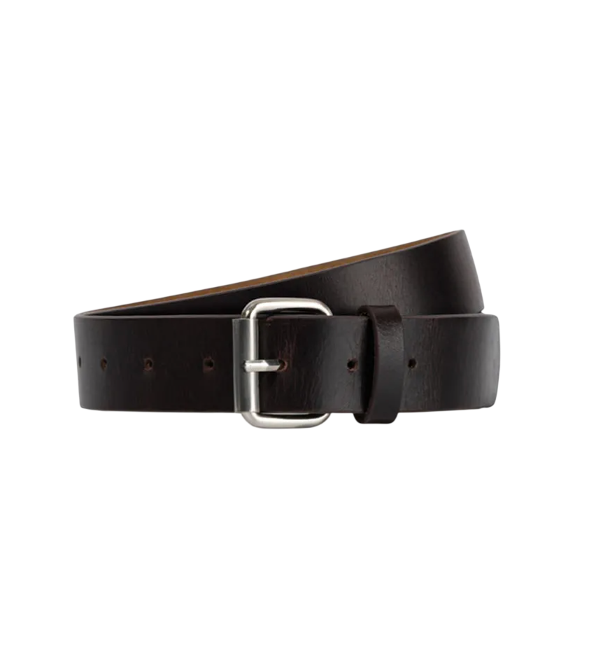LEATHER BELT_BROWN