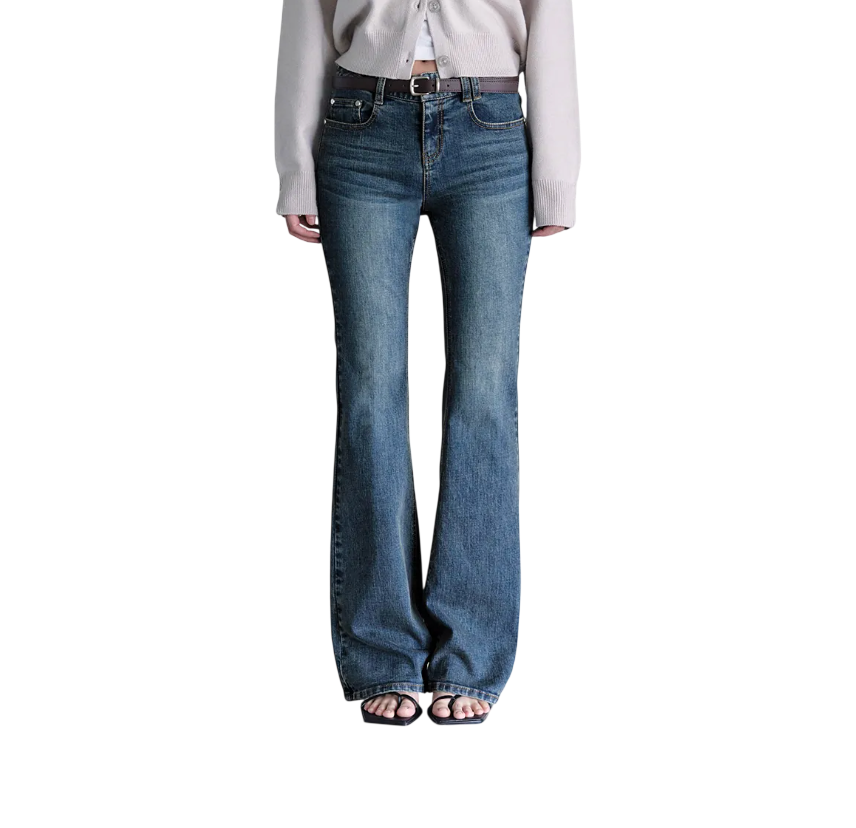 Signature Slim Low Rise Flared Jeans DCWPT006BlueB