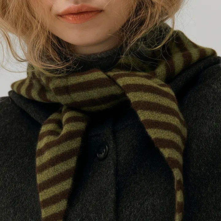 STRIPE KNIT HAIR BANDANA SCARF