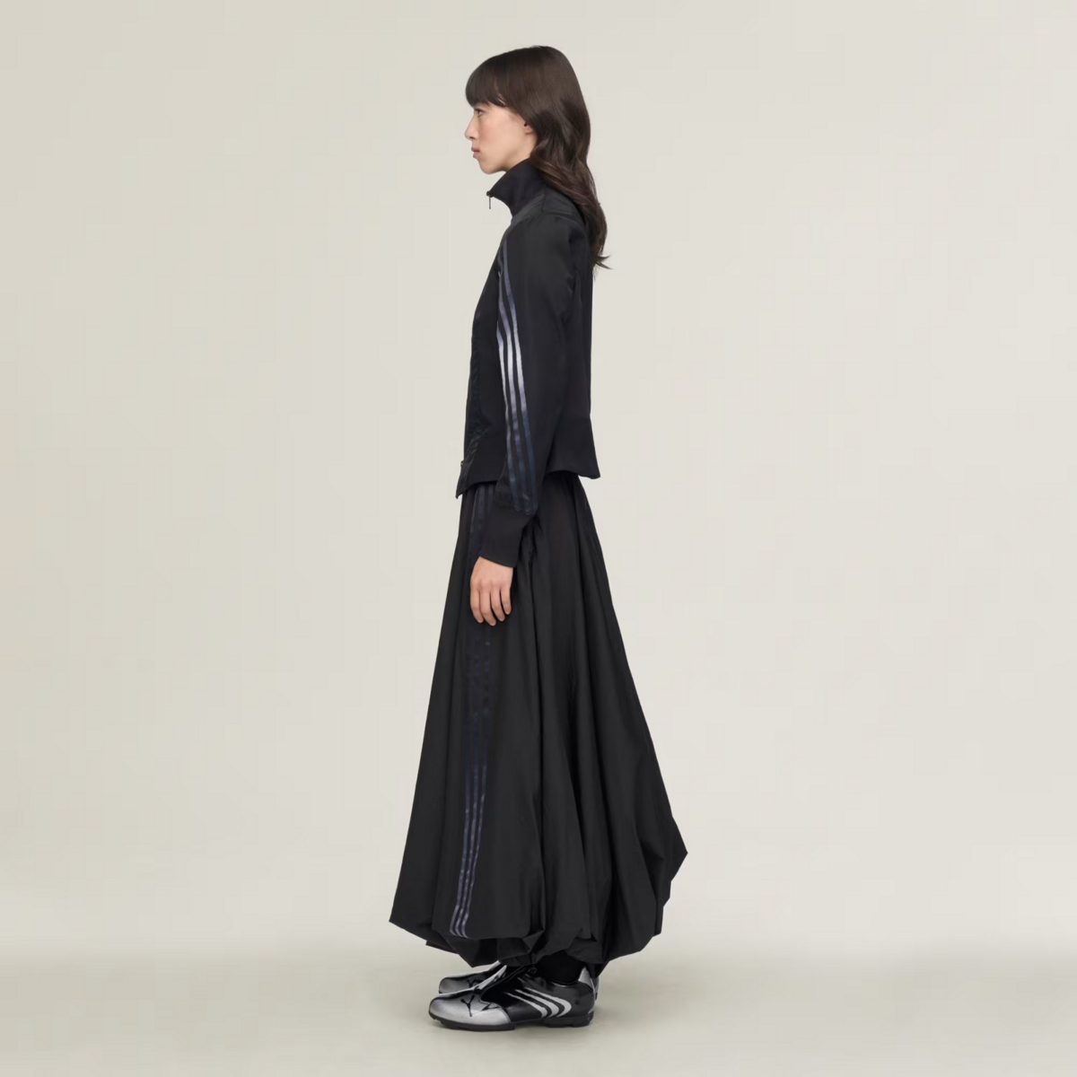 Y-3 그래디언트 3-스트라이프 나일론 벌룬 스커트