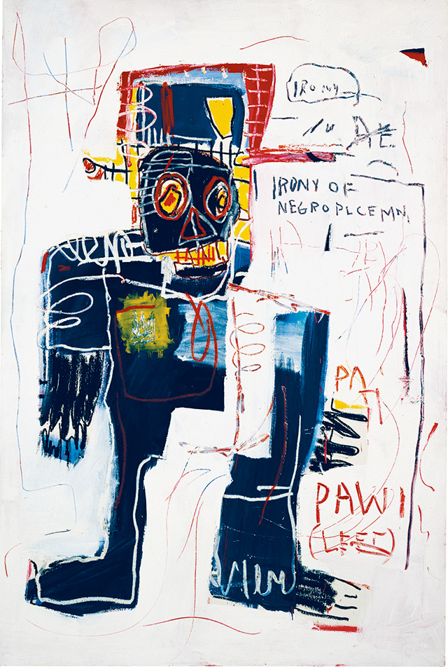 장-미셸 바스키아, , 1981, Acrylic, oilstick and spray paint on wood, 183 x 122 cm, AMA Collection, © Estate of Jean-Michel Basquiat. Licensed by Artestar, New York