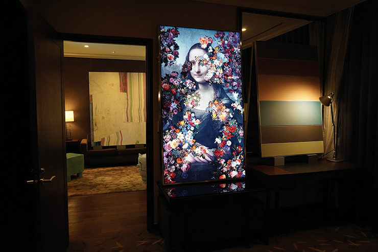 미디어 아티스트 이이남의 비디오 아트 <모나리자 폐허 Ruins Mona Lisa>.