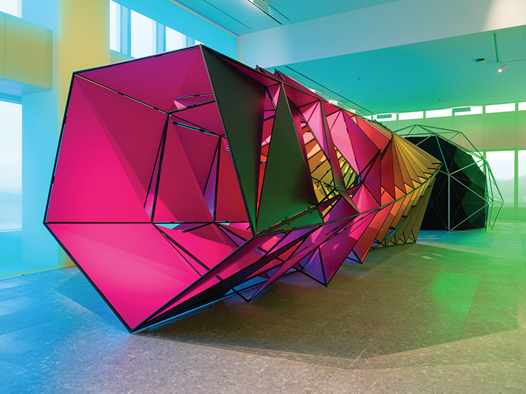 사진/ 디 아트 스페이스 193 제공. Olafur Eliasson, <The Living Observatory>, 2021, Revolving Pentagonal Star, The Art Space 193. Photo: Studio_kdkkdk 2021 ©Olafur Eliasson