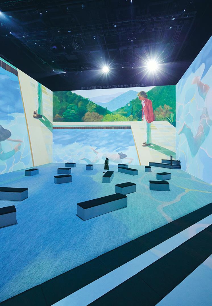 라이트룸 서울 &laquo;David Hockney: Bigger & Closer(not smaller & further away)&raquo; 전시 전경.