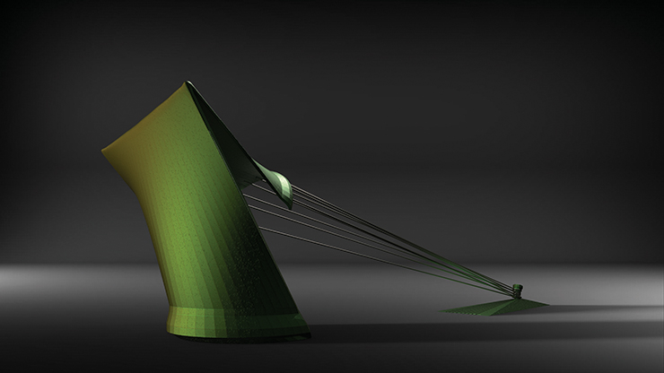 Zhang Tianyi, <Tough Bamboo>, 2023, Multi-media, 158x128x600cm. Courtesy of the artist