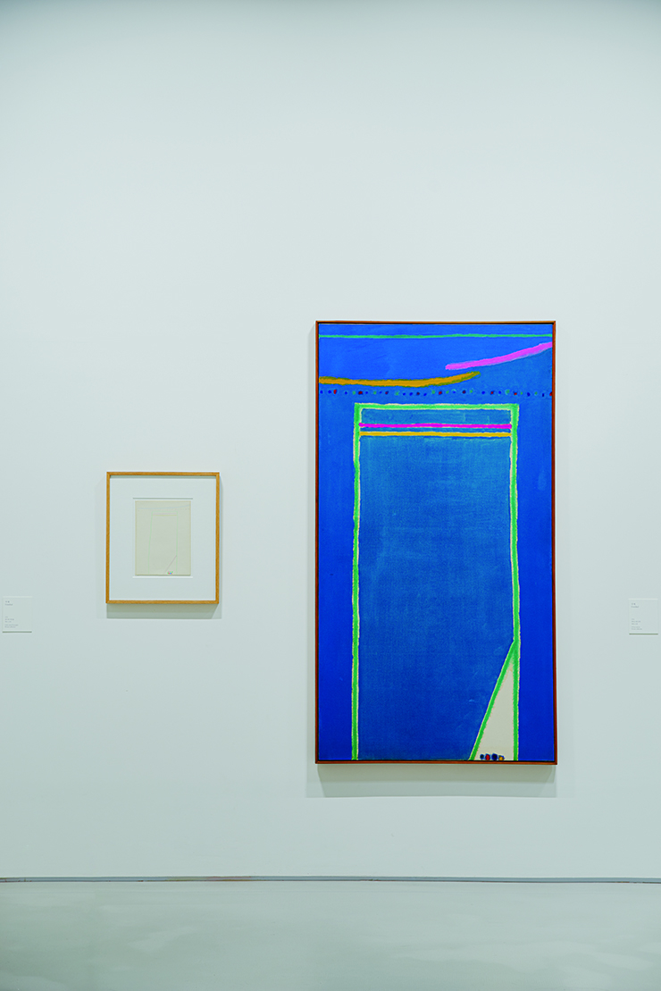  <무제>, 1970, 종이에 색연필, 30x21.5cm, 개인 소장. &copy; Whanki Foundation·Whanki Museum <무제>, 1970, 캔버스에 유채, 180x98cm, 개인 소장. &copy; Whanki Foundation·Whanki Museum