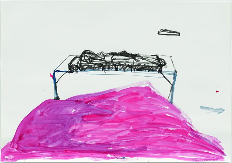 Tracey Emin, <The Next Journey>, 2023, Acrylic on paper, 70x100cm. &copy; Tracey Emin. All rights reserved, DACS 2022. Photo &copy; White Cube (Theo Christelis)