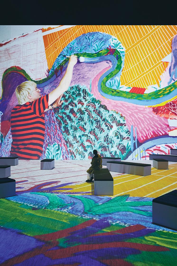 라이트룸 서울 &laquo;David Hockney: Bigger & Closer(not smaller & further away)&raquo; 전시 전경.