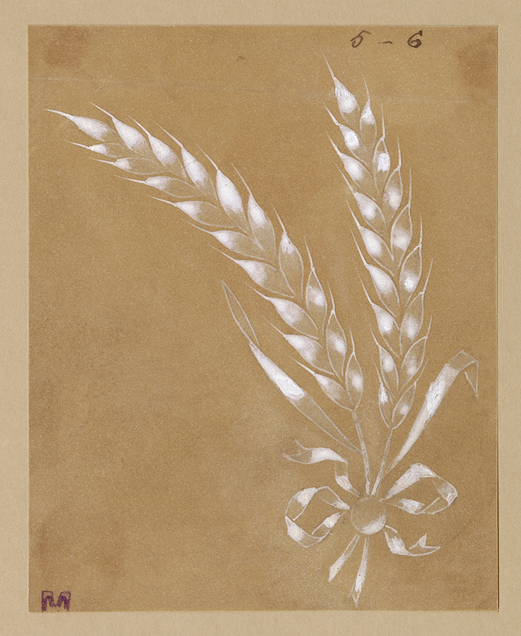 조셉 쇼메의 드로잉 워크숍 중 밀 브로치 디자인.