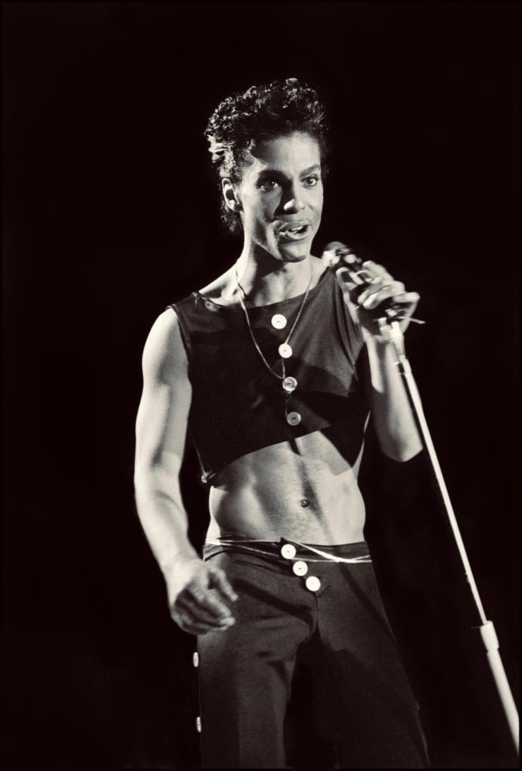 Prince performing at London's Wembley Arena in 1986/Getty Images  