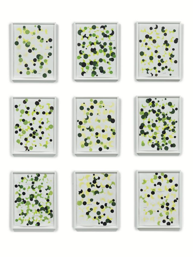 ‘Remembered Words—(Fat)’, 2012-2013, Gouache, watercolor, graphite, and gum arabic on paper, 38.1×27.9cm, Photo by Genevieve Hanson Courtesy of the artist and Kukje Gallery, Image provided by Kukje Gallery